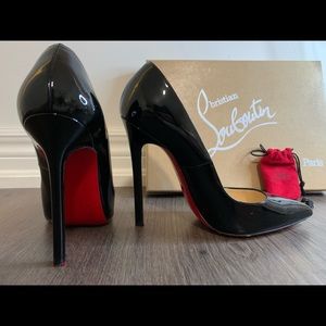 Louboutin Pigalle 120 patent calf heel